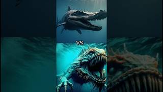 Mosasaurus VS SeaMonstersmegalodon mosasaurus megalodon seaanimals shorts shark fish kraken [upl. by Tinor801]