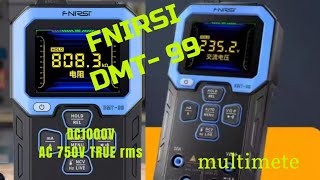 fnirsi DMT99 DC1000VAC750V TRUE RMS 10000COUNTSTFT 24 INCH COLOR DISPLAY 240X320multimeter [upl. by Elakram947]