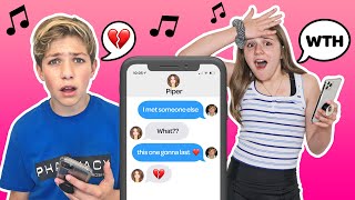 TIK TOK SONG LYRIC TEXT PRANK on my CRUSH funny REACTION 💔🥺 Piper Rockelle [upl. by Assilanna]