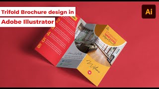 How To Design a Trifold Brochure design in Adobe Illustrator [upl. by Airdnaz727]