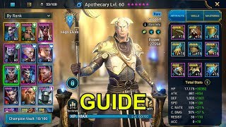 HOW TO BUILD APOTHECARY  RAID Shadow Legends [upl. by Archambault]