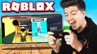 I Won as the Beast on Roblox Mobile with BriannaPlayz amp Leah Ashe [upl. by Einolem557]