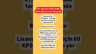 12 Bin Polis Alımı Başladı ✅ polis pmyo pomem msü jandarma kpss2024 [upl. by Taryn576]