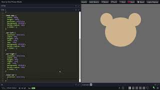 Creating a BEAR Face with HTML amp CSS  StepbyStep Tutorial [upl. by Graniela]