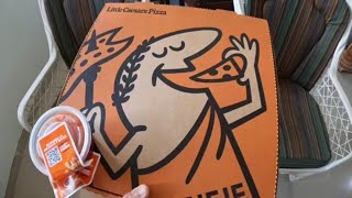 Little Caesars Pizza 2N1 Super Cheese  Peter Eats [upl. by Rogerg]