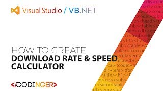 VB NET  Download Rate amp Speed Calculator [upl. by Maighdiln]