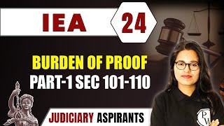 IEA 24  Burden of Proof Part 1 Sec 101110  CLAT LLB amp Judiciary Aspirants [upl. by Notwen]