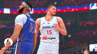 NBA 2K24 Olympics Mode  Serbia vs USA  Ultra Realistic Gameplay [upl. by Khalin]