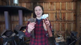 Cross Peen Hammer demo  forging a leaf on Whitlox WoodFired Forge [upl. by Karena387]