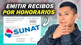 🤑 COMO emitir RECIBOS por HONORARIOS ELECTRONICOS ✅ TUTORIAL PASO a PASO  SUNAT 2023 [upl. by Ydahs]