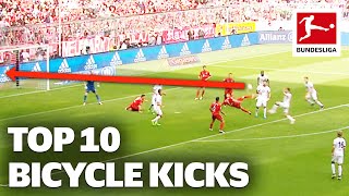 Unbelievable Bicycle Kicks  Top 10 Goals  Ribéry Müller Embolo amp Co [upl. by Ezri]