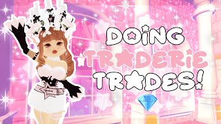 doing TRADERIE TRADES💎royale high [upl. by Ideih285]