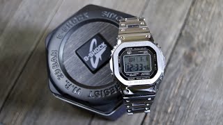 Casio GShock GMWB5000 All Metal Square Hands On Review [upl. by Ynaffit706]