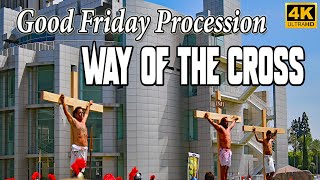 Good Friday Procession  Reenactment of Stations of the Cross  Christ Cathedral California 4K [upl. by Kennard546]