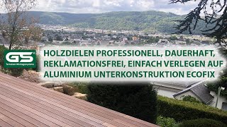 Holzterrasse selber bauen Holz Dielen verlegen auf Alu Unterkonstruktion [upl. by Anilatak]