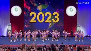 The Stingray Allstars Orange  Finals 2023 The Cheerleading Worlds WITH SOUND [upl. by Neztnaj]