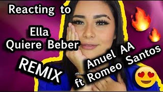 Latina Reacting to Ella Quiere Beber remix Anuel AA ft Romeo Santos  Lali [upl. by Paloma]