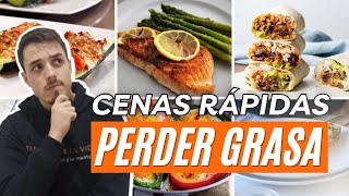 10 CENAS SALUDABLES y FÁCILES para BAJAR de PESO📉✅ Solo 35 ingredientes [upl. by Liddle]