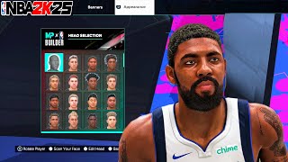 Best Kyrie Irving Face Creation On NBA 2K25 [upl. by Anatol572]