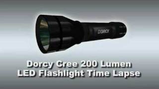 Dorcy CREE LED Flashlight Time Lapse 3hr10hr 200 Lumen [upl. by Cutler]