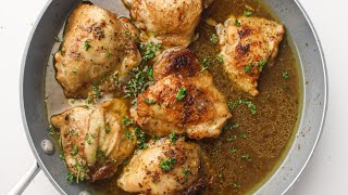 Pan fried Chicken Thighs Recipe [upl. by Aimik284]