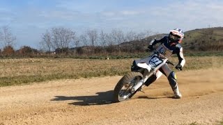 Stefano Nepa 81  Flat Track Training Honda CRF450 [upl. by Yazbak]