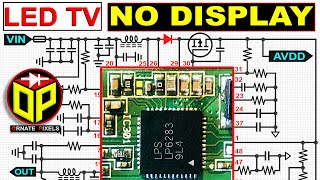 LEDLCD TV Repair No picture No Display amp Black Screen Problem LP6283 IC Schematic Circuit Diagram [upl. by Myrilla31]