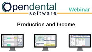 Open Dental Webinar Production and Income [upl. by Ronny]