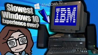 Windows 10 on a 20 YEAR OLD IBM Computer [upl. by Novehs]