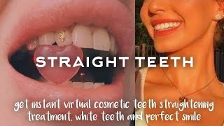 STRAIGHT TEETH ✦ Virtual Cosmetic Teeth Straightening Treatment White Teeth amp Perfect Smile [upl. by Ladin520]