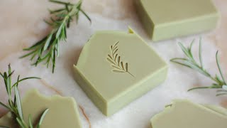 Homemade rosemary gel soap🌿 Natural cold process recipe [upl. by Catina]