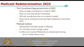 Medicaid Redetermination 2023 [upl. by Lydnek707]