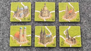 WHATS NEW Carcassonne German Cathedrals MiniExpansion plus PLAYTHROUGH and RANKING [upl. by Bollinger]