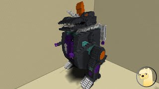 Minecraft  Transformers G1 Trypticon Build Showcase [upl. by Assillim]