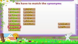 Learn Grade 3  English Grammar  Synonyms [upl. by Sucerdor]