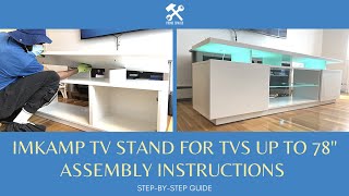 Meble Furniture EVAK Modern 71quot TV Stand Assembly Instruction Imkamp TV Stand for TVs up to 708quot [upl. by Curley]