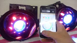 Nissan Juke Custom Retrofit Projector Headlights w HIDs Demon Eyes and Paint [upl. by Llenal]