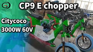 CP9 e chopper e motorcycle 200kg Citycoco Mobility Scooter 60V 3000W brushless harley scooter [upl. by Jeffy]