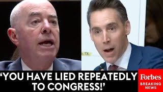 BREAKING NEWS Hawley Explodes At Mayorkas And Accuses Him Of Lying Under Oath [upl. by Romney801]