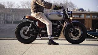 BAAK  Bobber exhaust for Triumph Bonneville T120 [upl. by Eanahc]