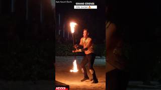 GRAND SIRENIS Spectacular Fire Show 🔥 shorts travel short [upl. by Ayyn395]