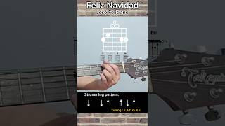 Feliz Navidad José Feliciano  Christmas Song Guitar Chords Tutorial [upl. by Ahterahs]