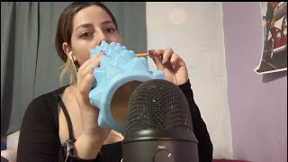 ASMR New mouth sounds amp spoolie eating 🌸 fastampagressive tapping and scratching [upl. by Akeyla303]