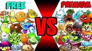 Team FREE vs PREMIUM  Who Will Win  PvZ 2 Team Plant Vs Team Plant [upl. by Siravrat]