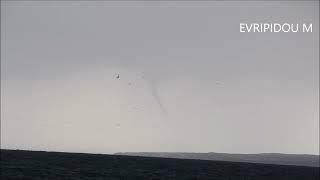 10112024 waterspout twister tornado at Ladys mile Limassol [upl. by Nawad453]