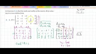 49 Rank Nullity and the Fundamental Matrix Spaces [upl. by Ahsino345]