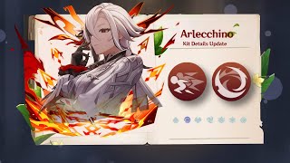 ALL Updates amp DETAILS About ARLECCHINO Skills Talents Weapons [upl. by Nus]