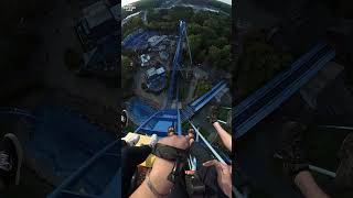 INSANE Griffon Floorless Roller Coaster at Busch Gardens Williamsburg 😲 😲 😲 [upl. by Namilus]