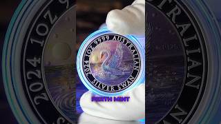 Australian Swan 2024 1oz Silver Coloured Coin coin silver coincollecting [upl. by Sammons]