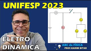 UNIFESP 2023  O circuito da figura é composto por um gerador um amperímetro e uma chave [upl. by Ailad114]